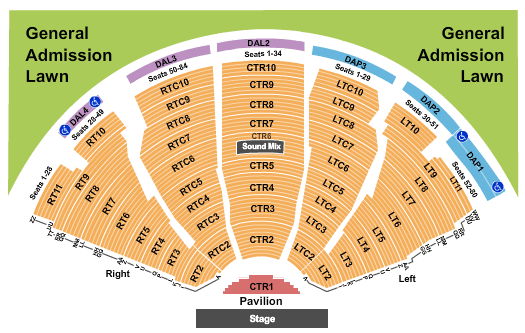 Pine Knob Music Theatre Pine Knob Music Theatre Seating Chart